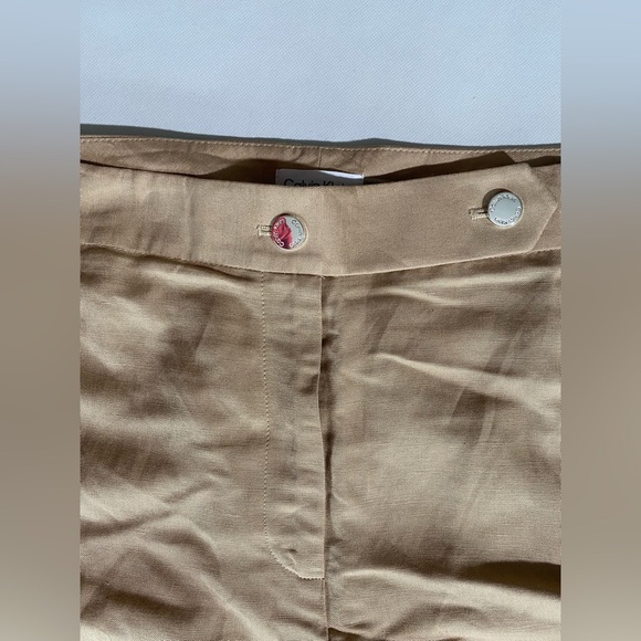 NEW- Plus Size 22W Calvin Klein Women's Linen Blend Suit/Dress Pants Camel $109 - Picture 8 of 16